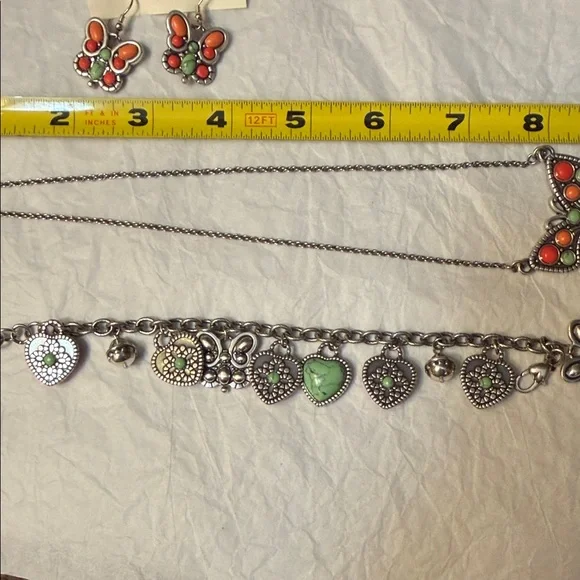 Brighton Silver Necklace, Bracelet & Earrings Set 290 - Picture 9 of 10